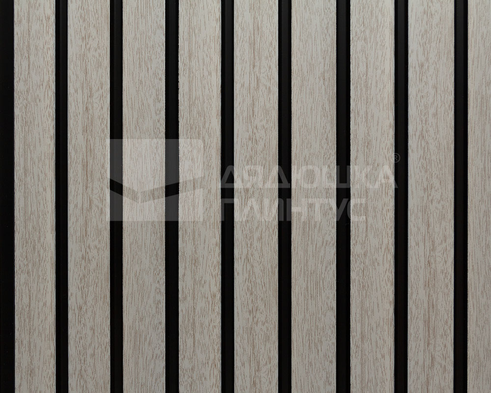 Панель вспененный полистирол ГРЕЙС 3D RAIL 120*2700 мм. Ясень серый