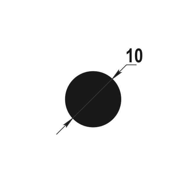 Штанга круглая 10 мм ШКр 10.2000.504л Бронза. Цена за 5 штук.