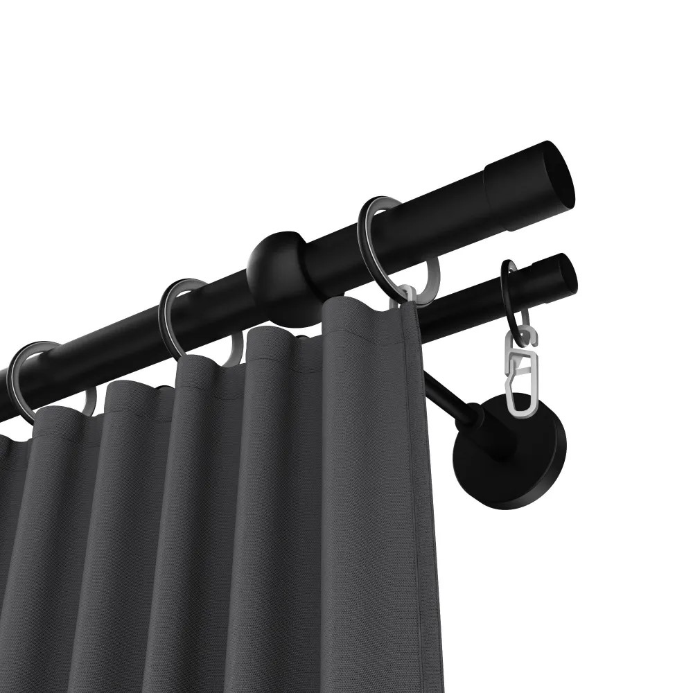 Карниз двухрядный кованый УЮТ D25мм 2,8м Черный