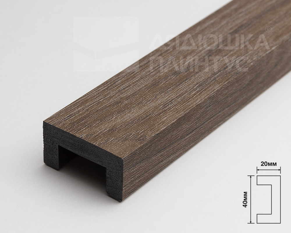 Молдинг из полистирола высокой плотности HI-WOOD LB40 BR490 40х20ммх 2,7м