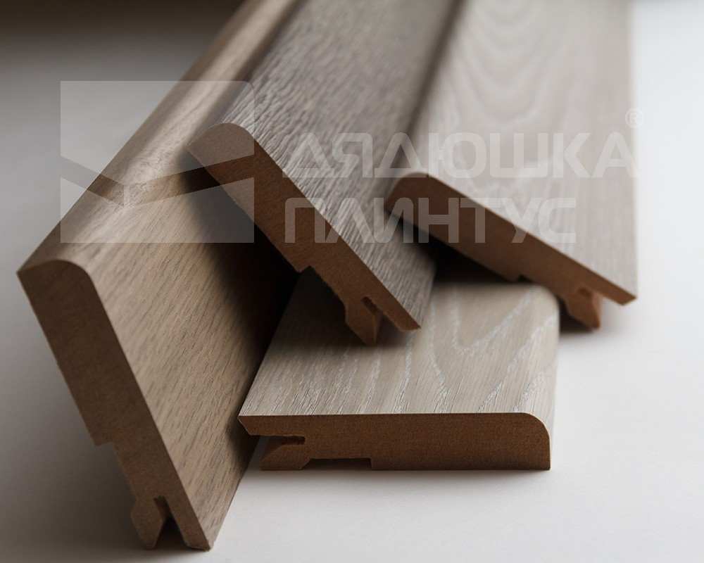 Плинтус МДФ Лука Пл 80МДФ.2700.Point line 24032 Черный софт