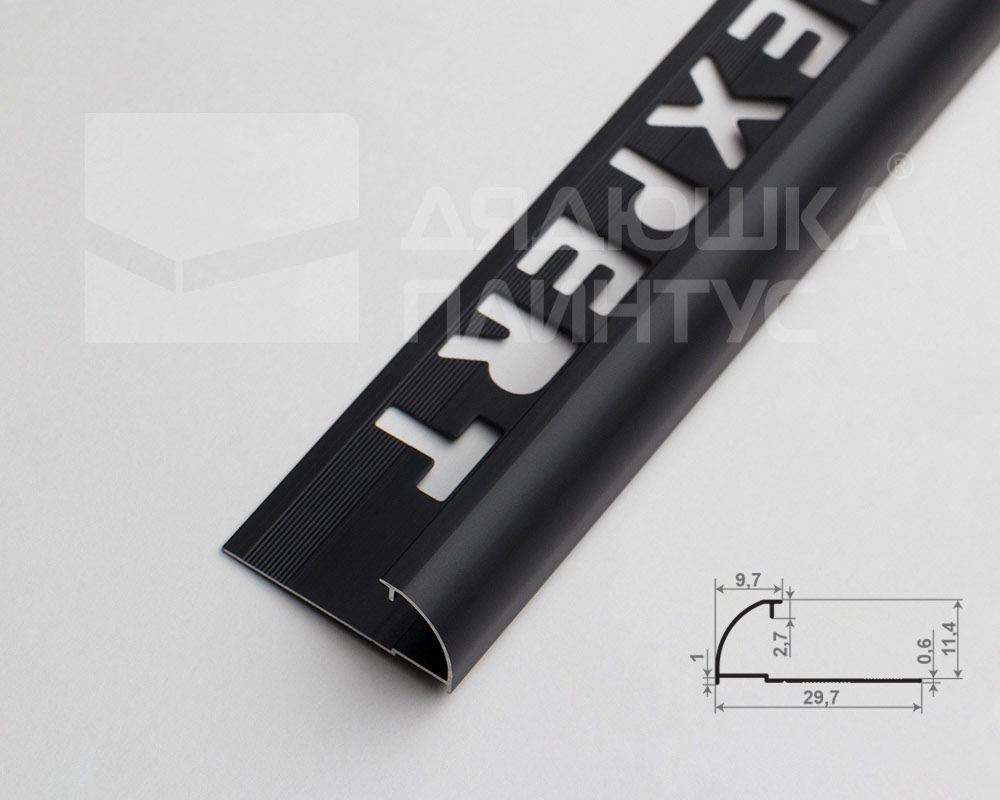 Профиль окантовочный Волшебная палочка Expert MSPKE 03-9.2700.15 10мм 2,7м Чёрный