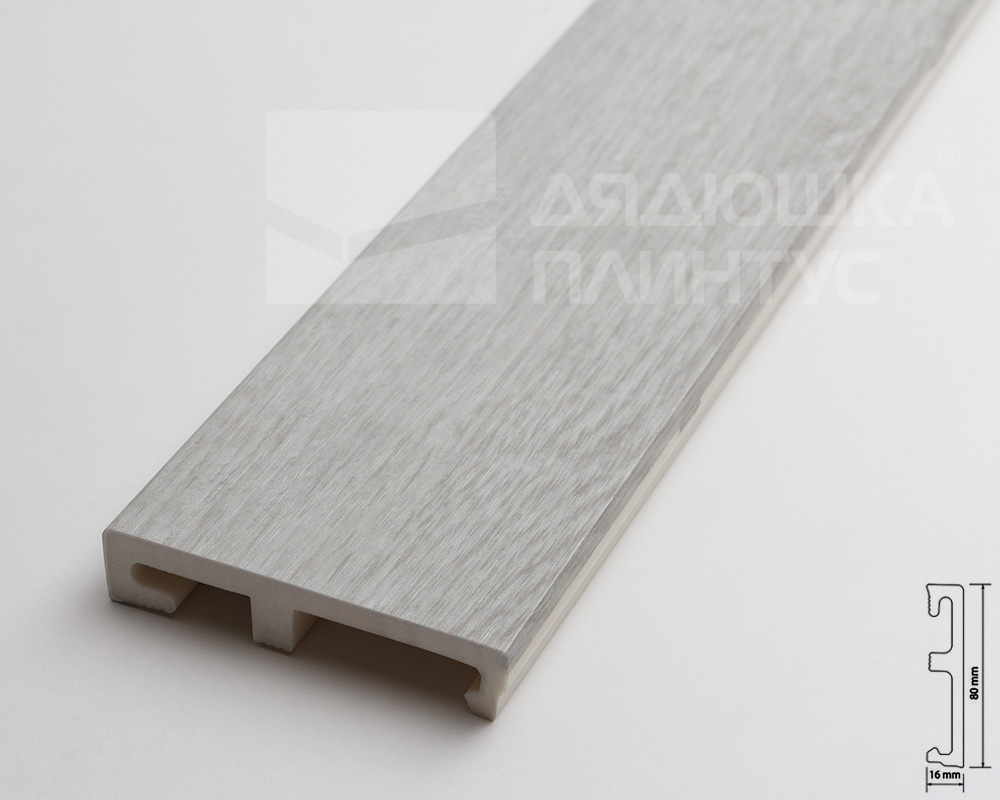 Плинтус напольный Salag Alpha 80 Маренго 2,4м