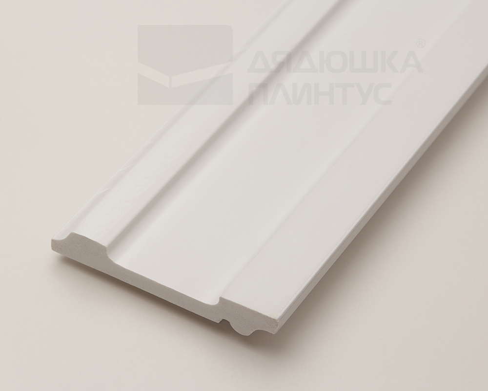 Плинтус СОЛИД 1 UHD 01/80 80*12*2000. Белый под покраску