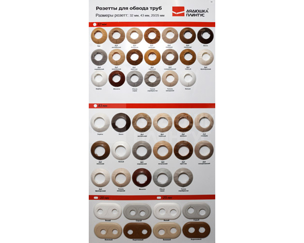 Розетта для труб ПВХ Cezar D22 M106 Хикори