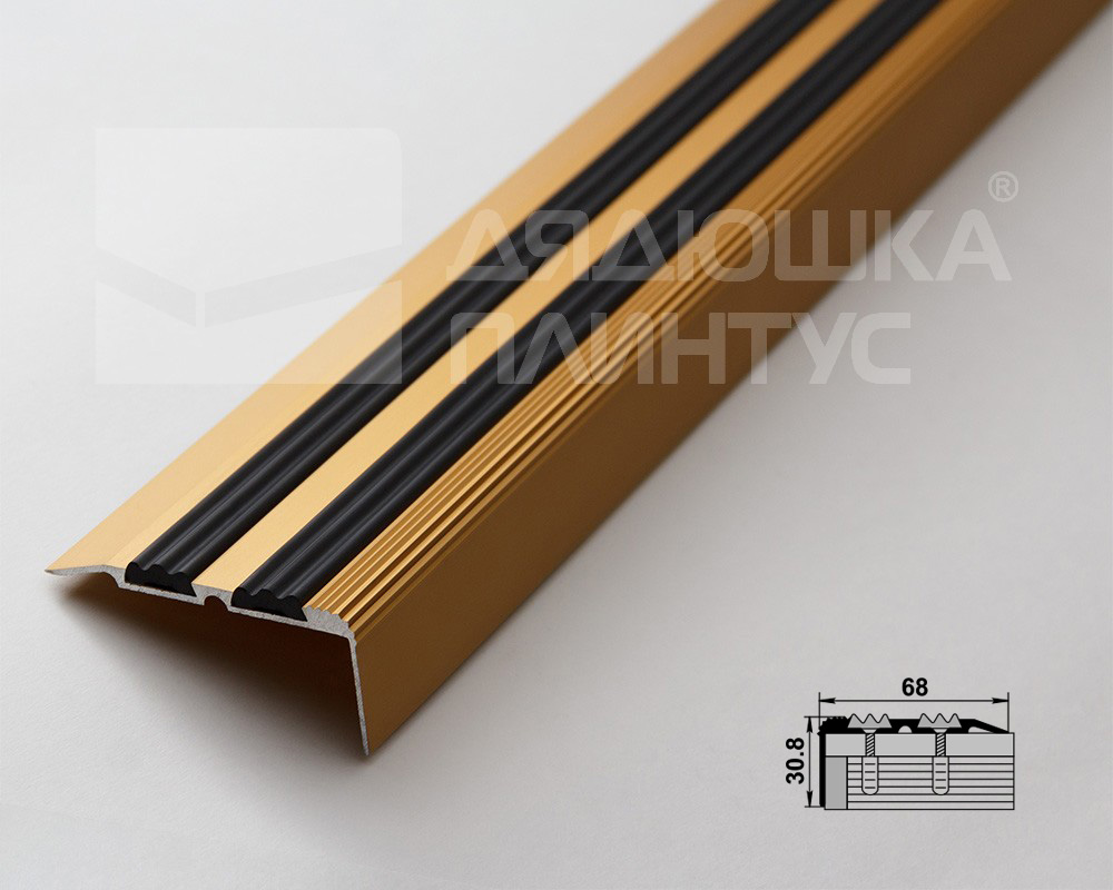 Порог угловой ПУ 07.1800.02л Золото