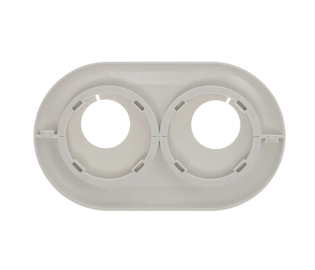 Двойной обвод для труб ПВХ d20 Серый