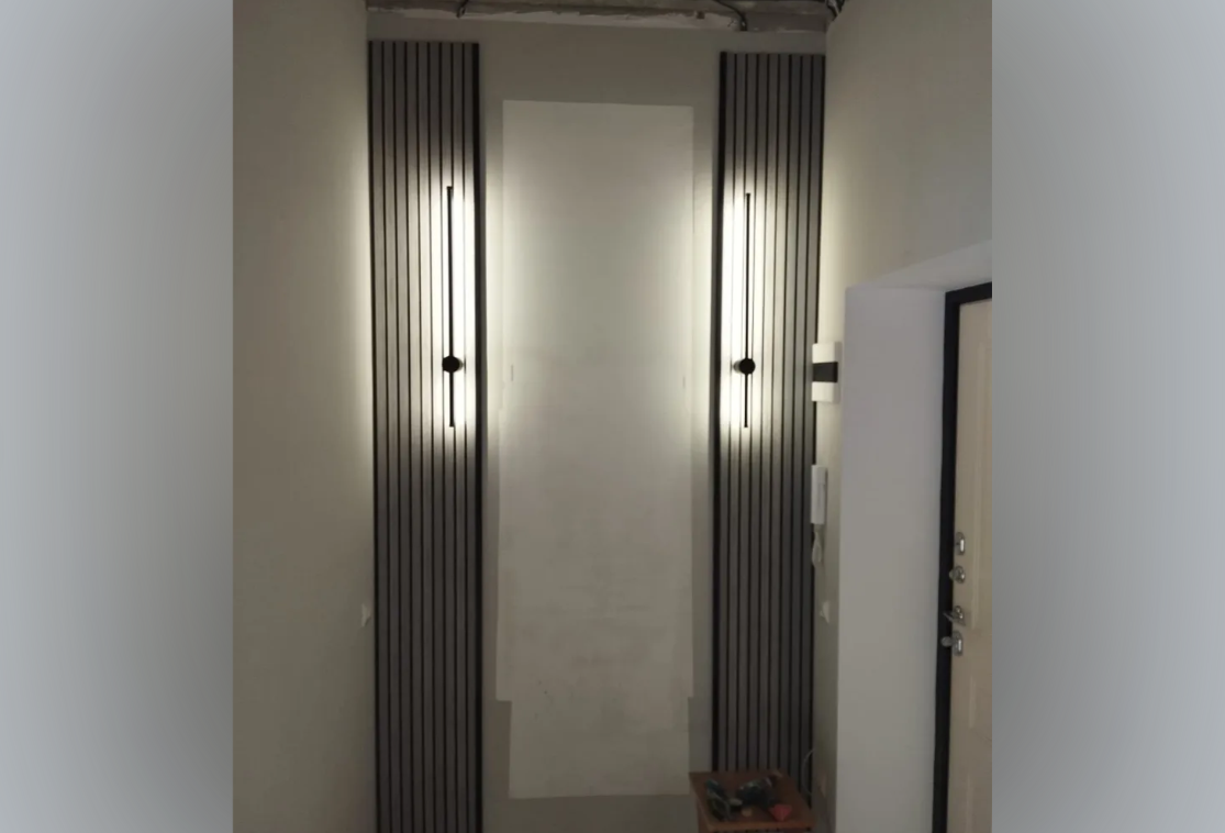 Панель вспененный полистирол ГРЕЙС 3D RAIL 120*2700 мм. Ясень серый