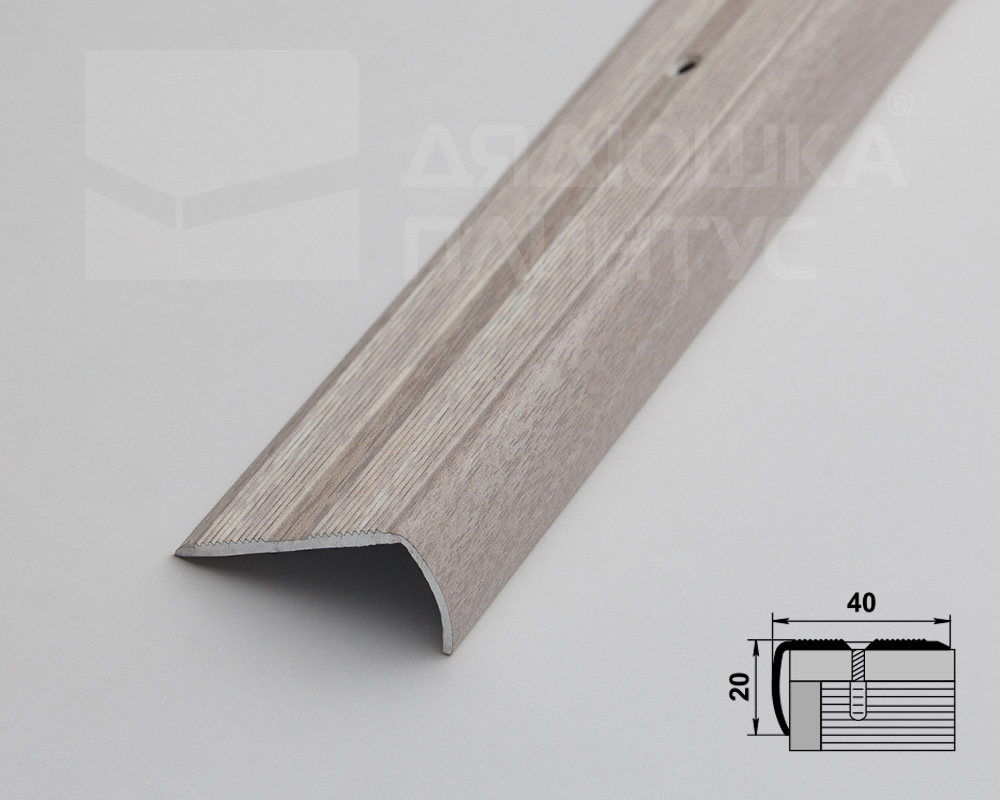 Порог угловой MSC 40*20.900.106 Ясень белый